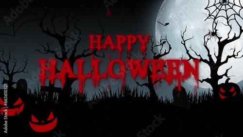 Happy Halloween Party Animation Background