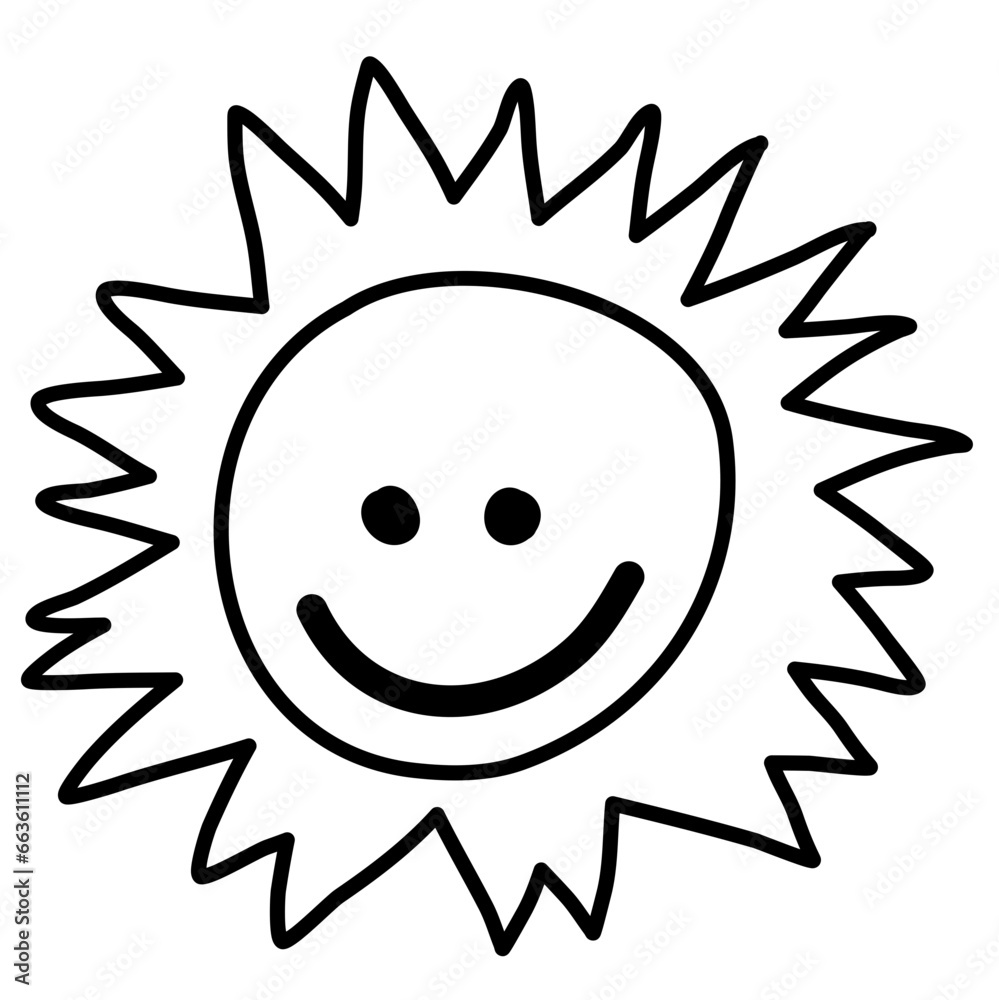 Summer yellow sun doodle Summer yellow sun doodle