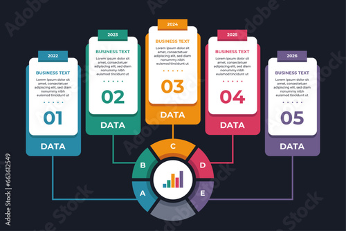 Numerical business list infographic template
