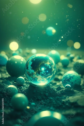 retro style theme, Explode planets by Me, bokeh, photo, 8k, dark, dynamic action, pale washed out style, shot on cyanotype, cracked lens, dreamy nostalgic, soft focus, bubble © Putri