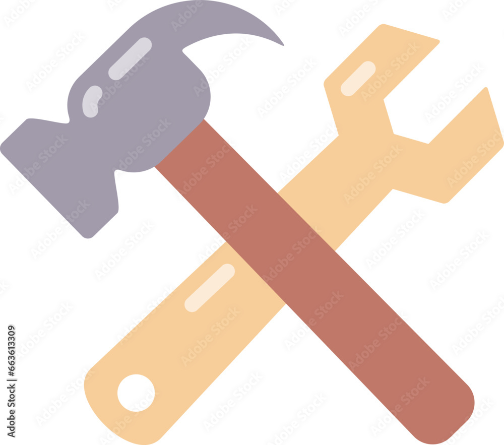 Hammer and wrench icon