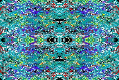 Abstract 3D images, used as sticker prints, fabric patterns, floor tiles, wallpapers, wallpapers.