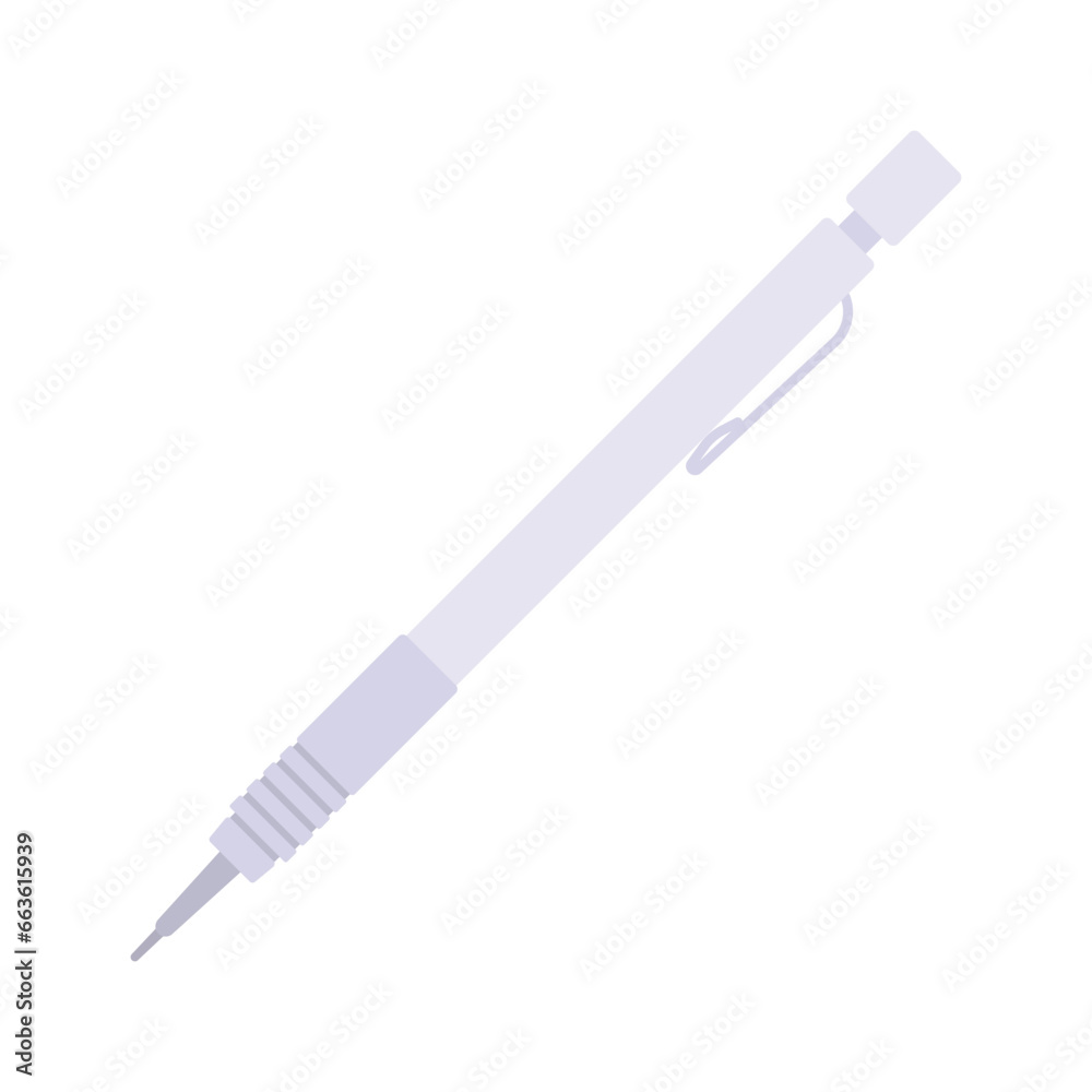 Ballpoint Flat Illustration. Clean Icon Design Element on Isolated White Background Ballpoint Flat Illustration. Clean Icon Design Element on Isolated White Background