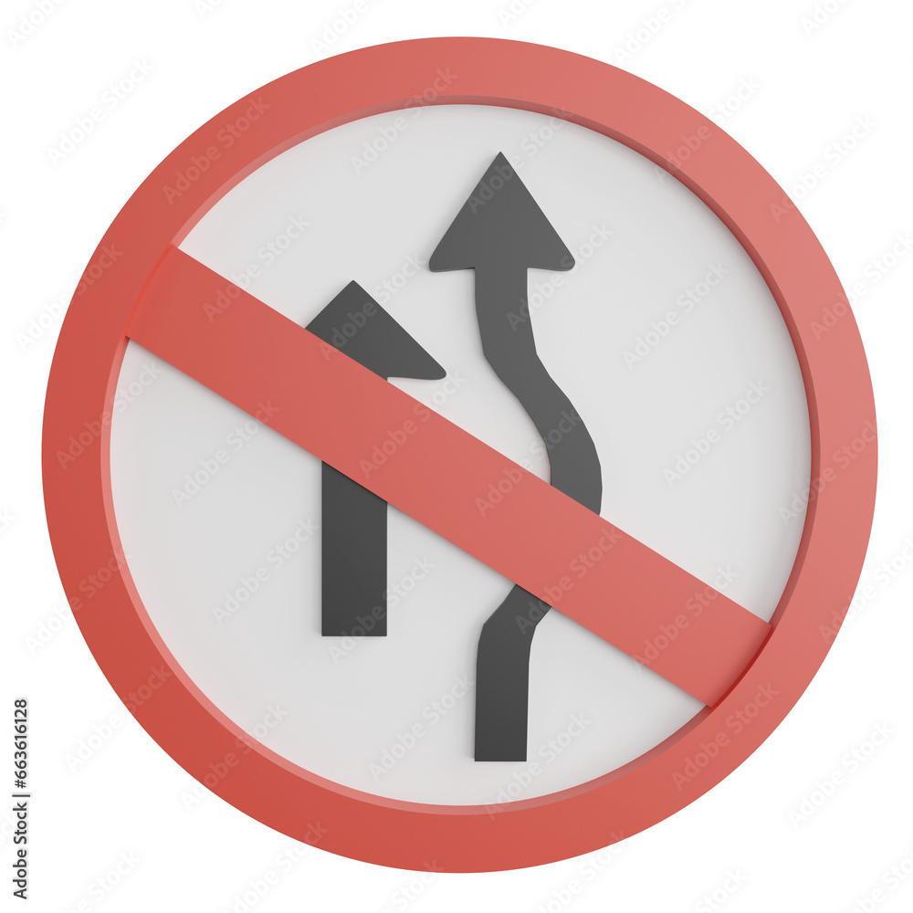 No overtaking sign clipart flat design icon isolated on transparent background, 3D render road sign and traffic sign concept No overtaking sign clipart flat design icon isolated on transparent background, 3D render road sign and traffic sign concept