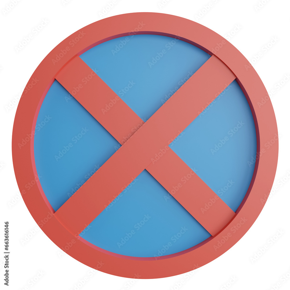 No stopping sign clipart flat design icon isolated on transparent background, 3D render road sign and traffic sign concept No stopping sign clipart flat design icon isolated on transparent background, 3D render road sign and traffic sign concept