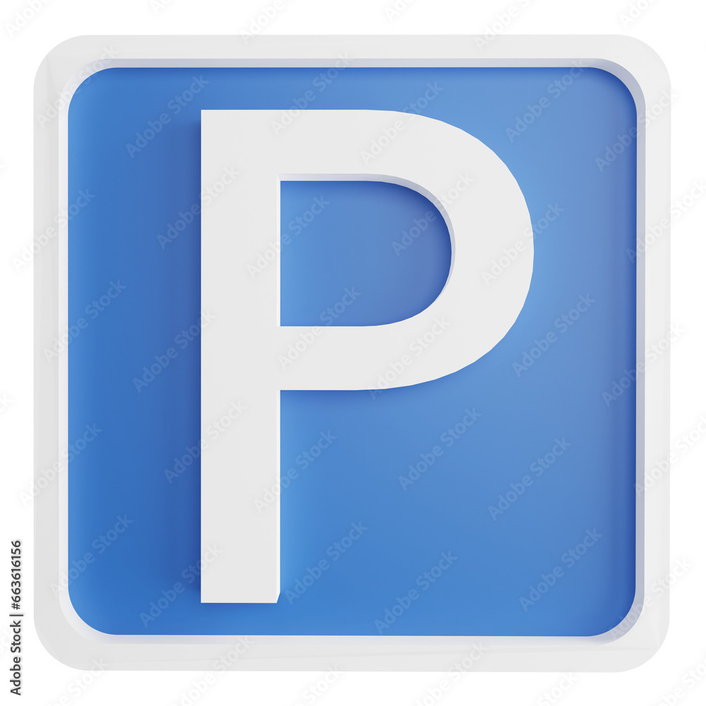 Parking sign clipart flat design icon isolated on transparent background, 3D render road sign and traffic sign concept Parking sign clipart flat design icon isolated on transparent background, 3D render road sign and traffic sign concept