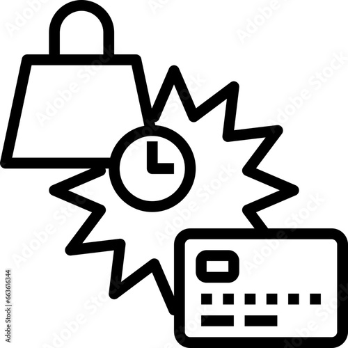 bnpl modern line style icon