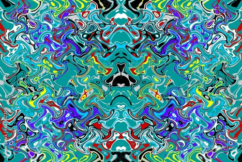 Abstract 3D images, used as sticker prints, fabric patterns, floor tiles, wallpapers, wallpapers.