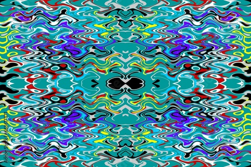 Abstract 3D images, used as sticker prints, fabric patterns, floor tiles, wallpapers, wallpapers.
