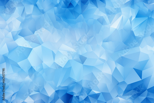 Abstract blue triangle background. Frozen ice design - Generative AI illustration 