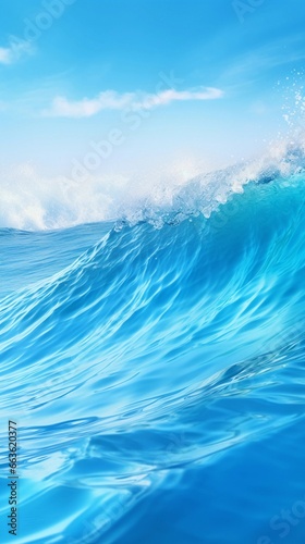 a sea ​​wave background image, vertical format, background image, generative AI