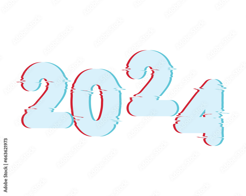 Fototapeta premium 2024 number grunge design