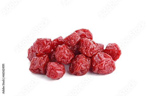 Dried cherry isolated on white background