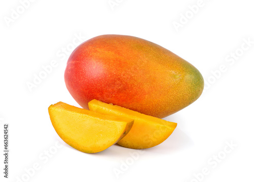 Fresh mango fruit on white background