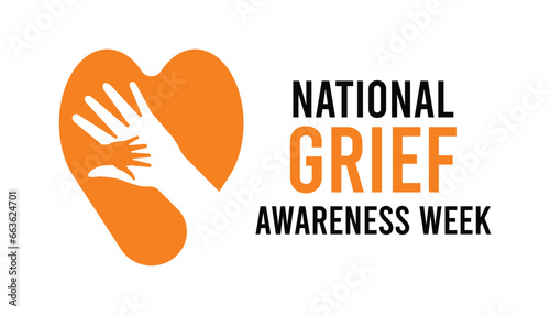 Vector illustration on the theme of National Grief awareness week observed each year during December.banner, Holiday, poster, card and background design.