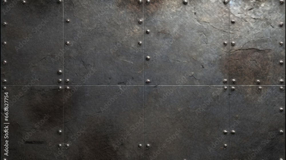 Wall made of old steel plates