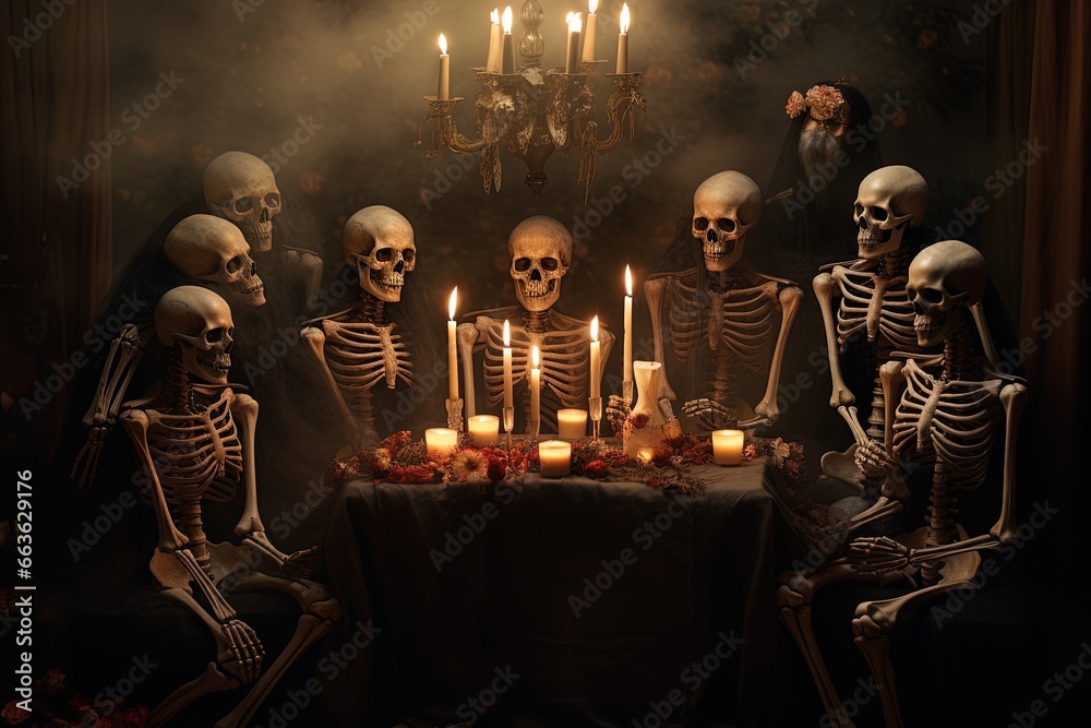 Skeleton and Candles: Photorealistic Eccentricity