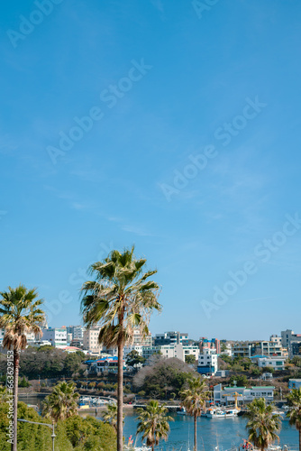 View of Seogwipo Port in Jeju island, Korea © Sanga