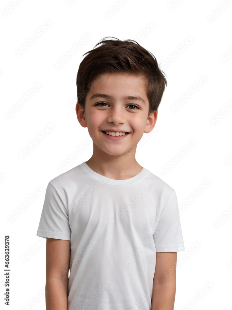 A boy wearing a white shirt smiling and looking at the camera, Happiness concept, isolated, transparent background, no background. PNG. A boy wearing a white shirt smiling and looking at the camera, Happiness concept, isolated, transparent background, no background. PNG.