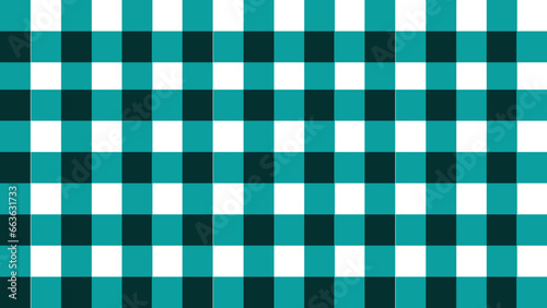 Background of blue checker square crossing on the white background. Tablecloth and paper gift design concept. 