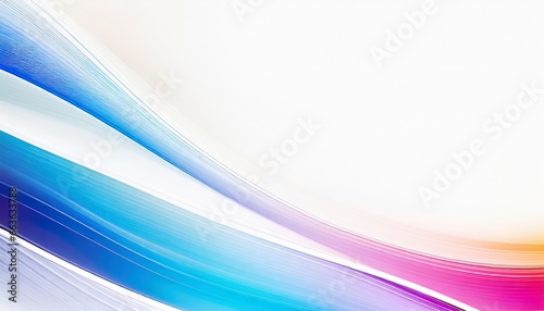 Abstract Blue White Waves Background with Copy Space