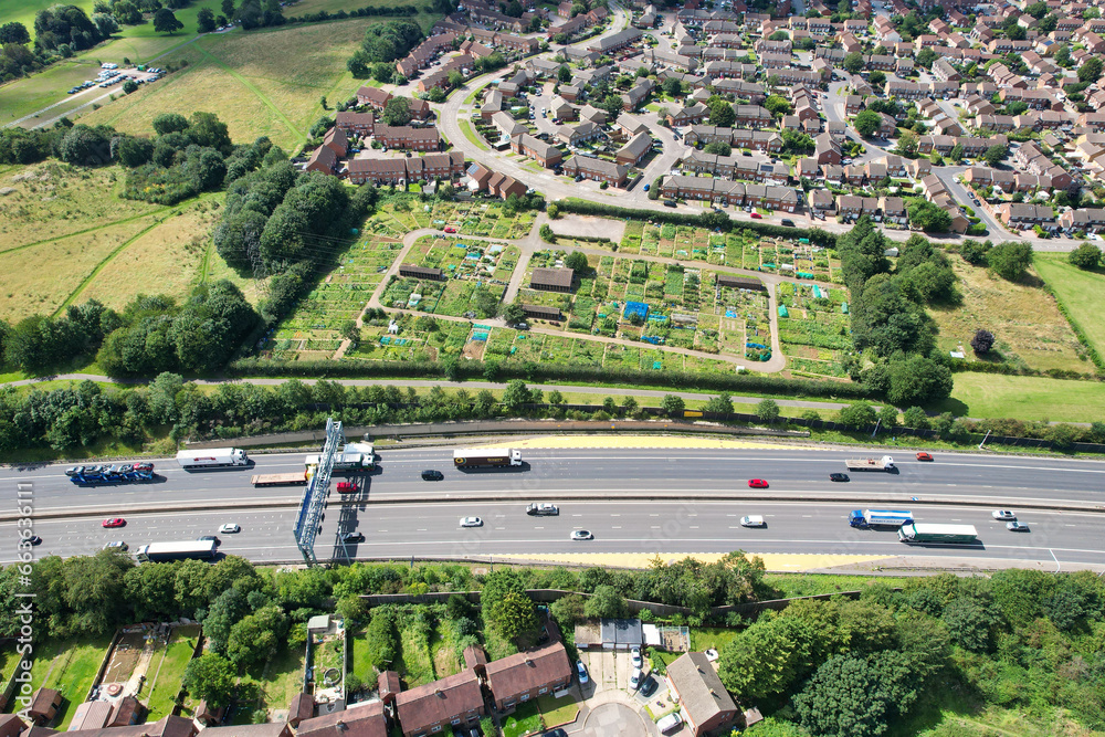 Εκτύπωση καμβά Aerial View of Luton Town of England Great Britain, UK