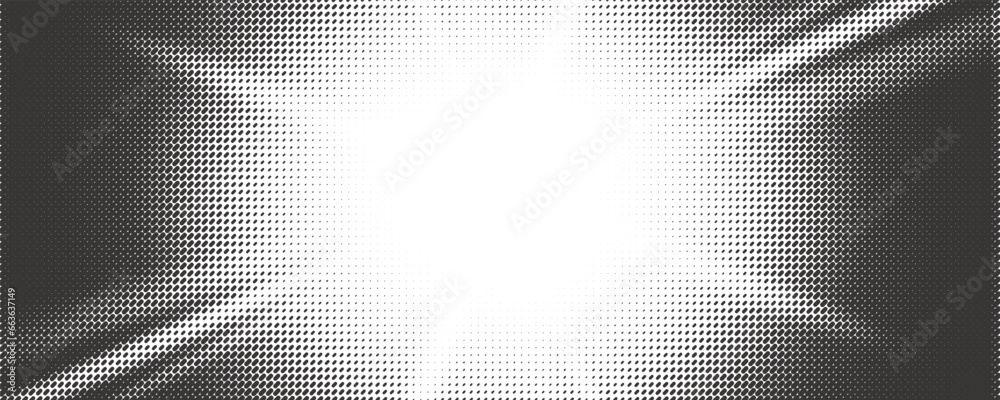 Sun rays halftone background. White and grey radial abstract comic pattern. Vector explosion abstract manga backdrop
