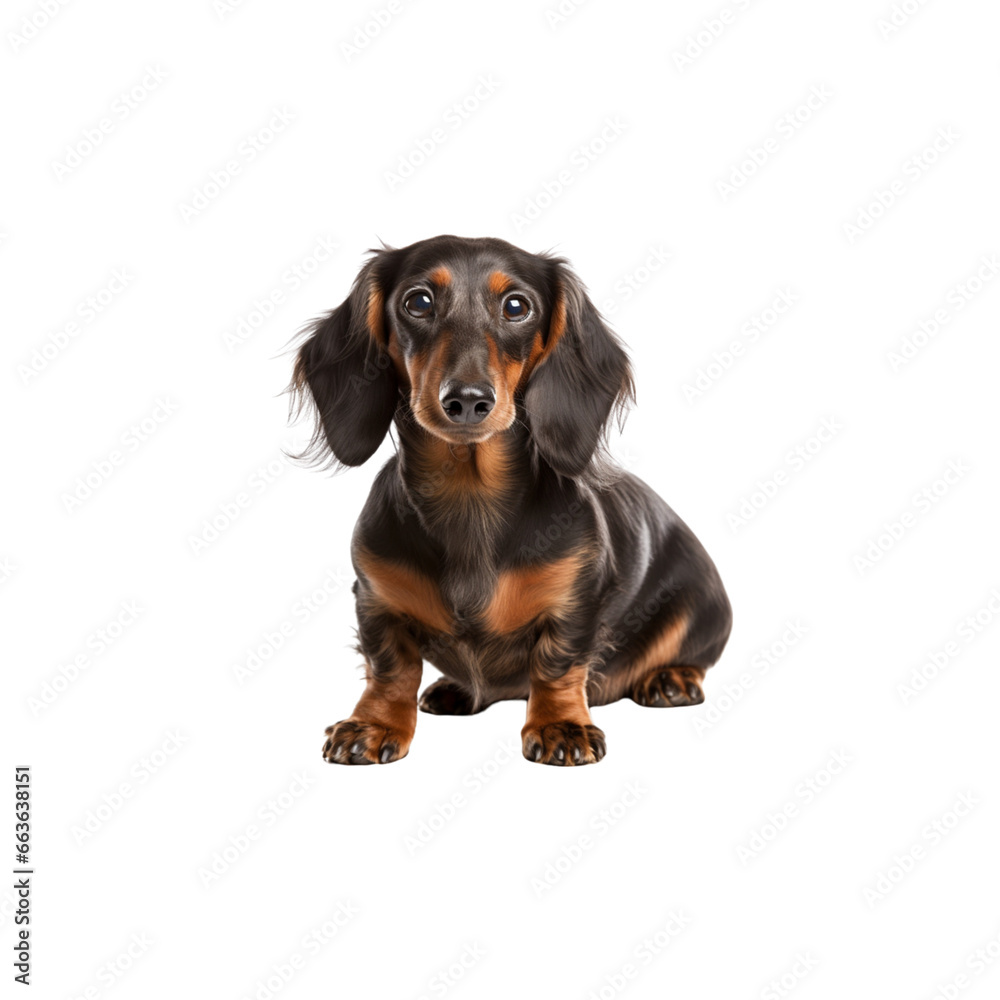 Dachshund dog breed isolated no background