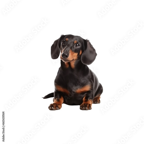 Dachshund dog breed no background