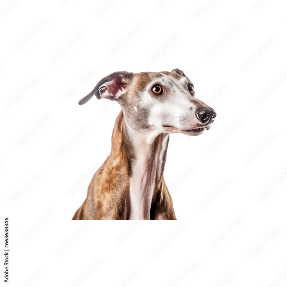 Greyhound dog breed no background