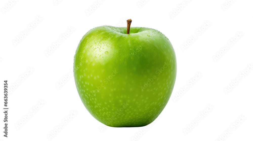 Green apple on the transparent background Green apple on the transparent background
