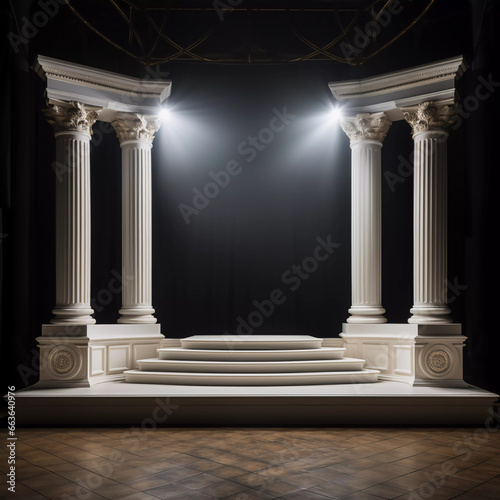 columns stage, generative AI photo