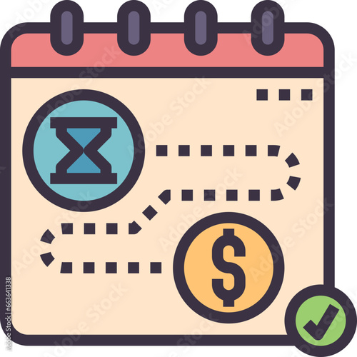 calendar outline style icon