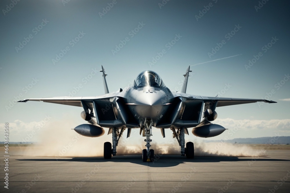 jet fighter flight Ai generated - obrazy, fototapety, plakaty 