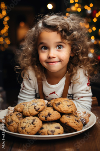 Funny child girl eats Chris...
