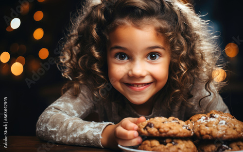 Funny child girl eats Chris...