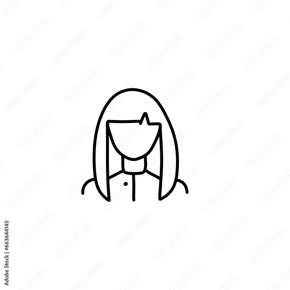 profile picture icons in line style profile picture icons in line style