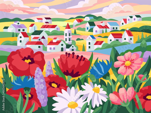 Each vector illustration is a masterpiece of artistry, skillfully crafted to showcase the vibrant colors, delicate details, and the sense of life that permeates these fields. Whether it's a lush meado