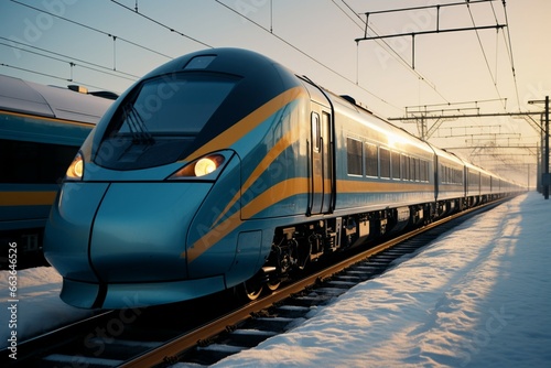 Train designed for speed and efficiency, known as the express train