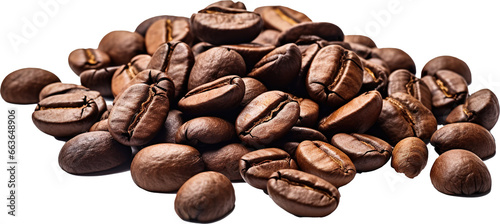 Coffee on transparent background.