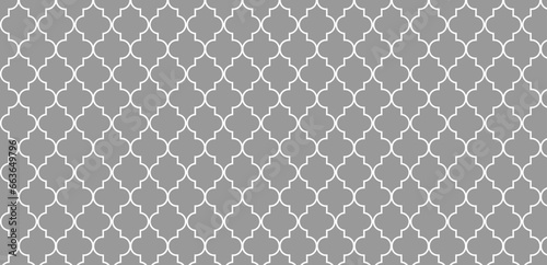 decorative white Arabia seamless pattern for background