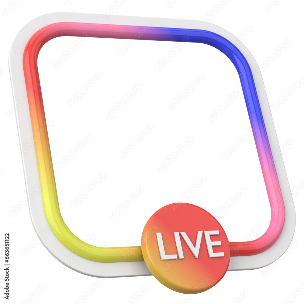 Live streaming frame. 3D illustration. Live streaming frame. 3D illustration.