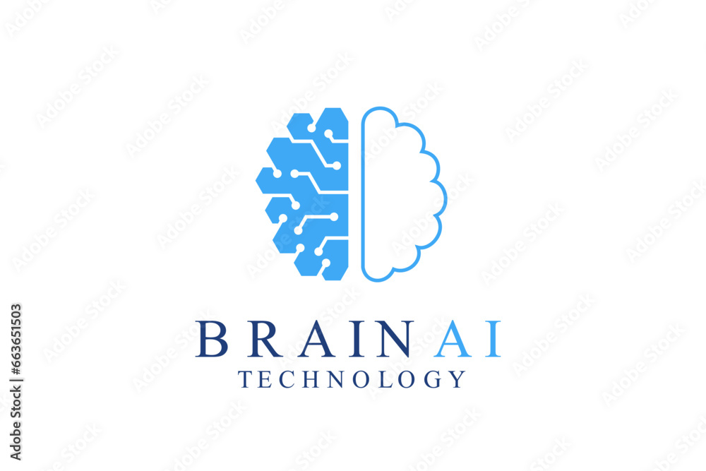 brain logo suitable for technology logo design. brain tech vector logo template. Artificial intelligence logo brain logo suitable for technology logo design. brain tech vector logo template. Artificial intelligence logo