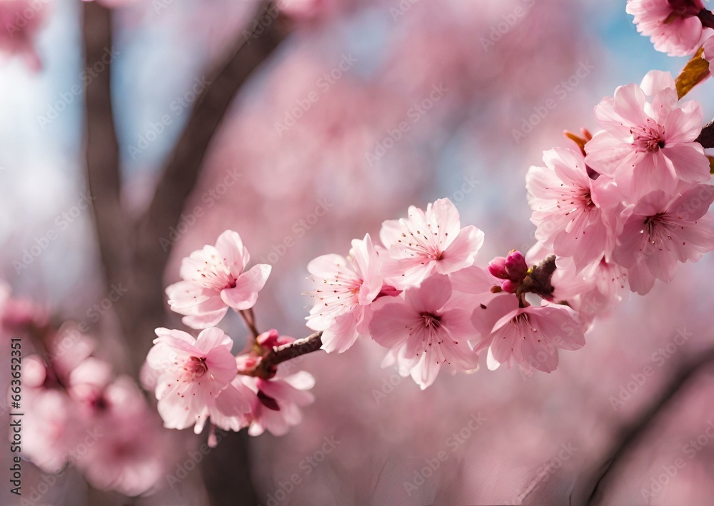 Fototapeta premium Unveiling Sakura: Cherry Blossom Viewing in Japan