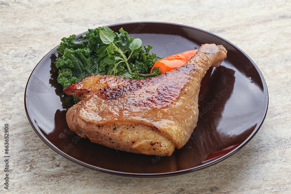 Roasted duck leg with orange sauce Roasted duck leg with orange sauce
