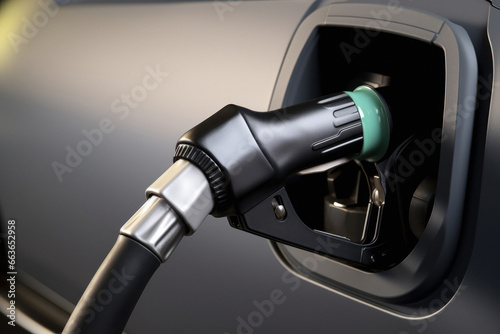 filling petrol or diesel in car tank.