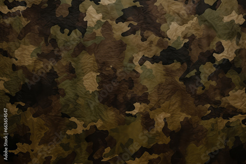 Traditional military camo, surface material texture of brown, black and green