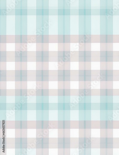 fabric plaid pattern in light pink and light aqua green colors Ai generative