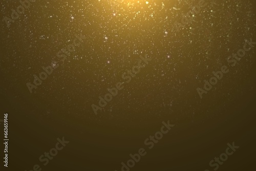 Fotografie Vibrant display of gold glitter stars and sparkles cascading down through the ai
