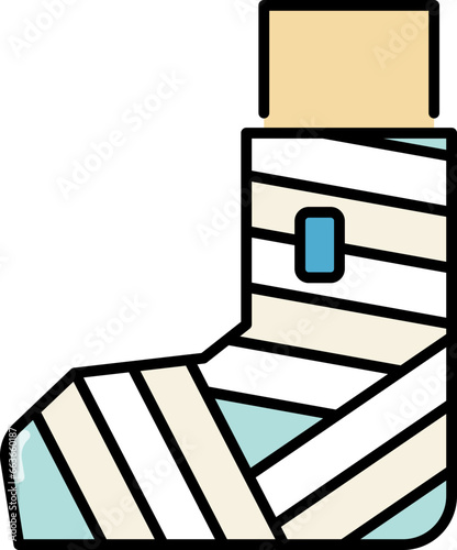 Leg cast icon